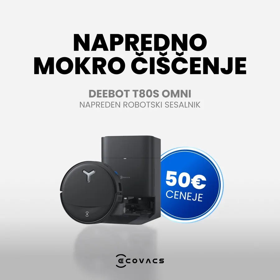 Ecovacs Deebot: posnetek spletne strani