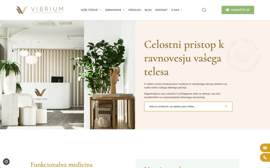 Vibrium: posnetek spletne strani