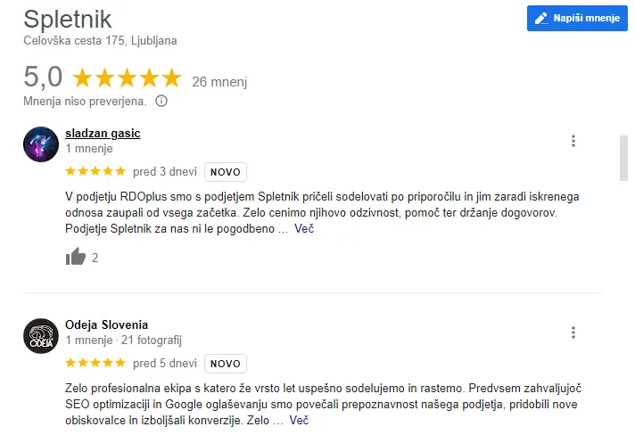 ocene blagovne znamke