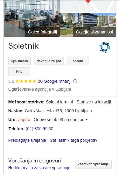 Google My Business profil