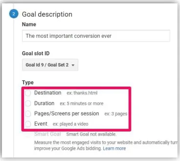 Konverzije Google Analytics 4