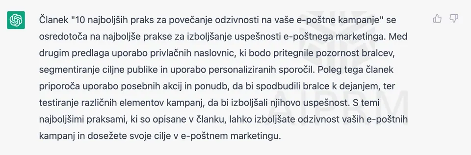 Praktični primeri napredne uporabe GPT (4) v marketingu, slika 7