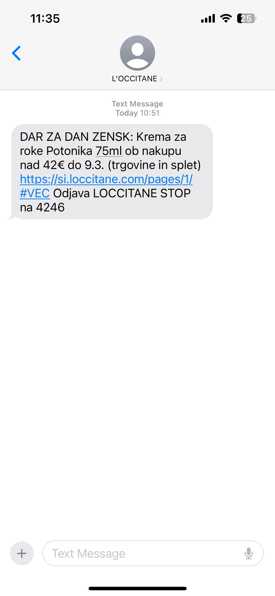sms link do trgovine