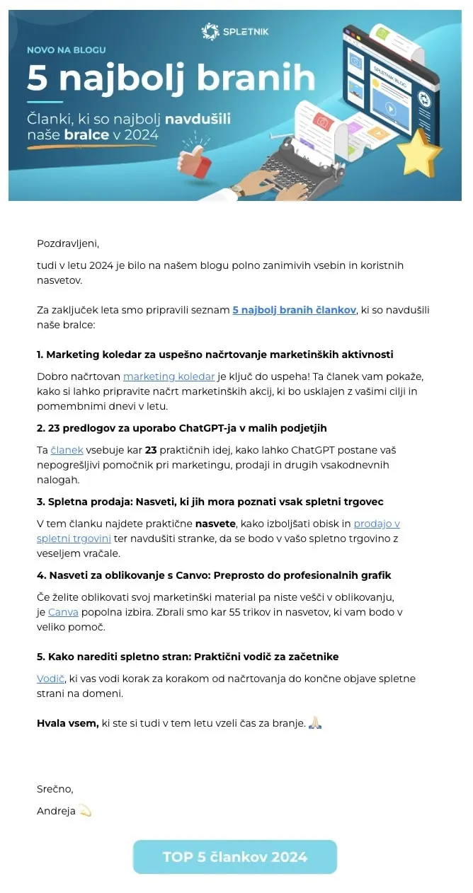 vsebinski marketing e-novice
