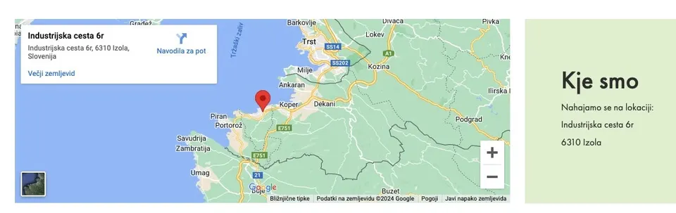 "o nas" - zemljevid lokacije