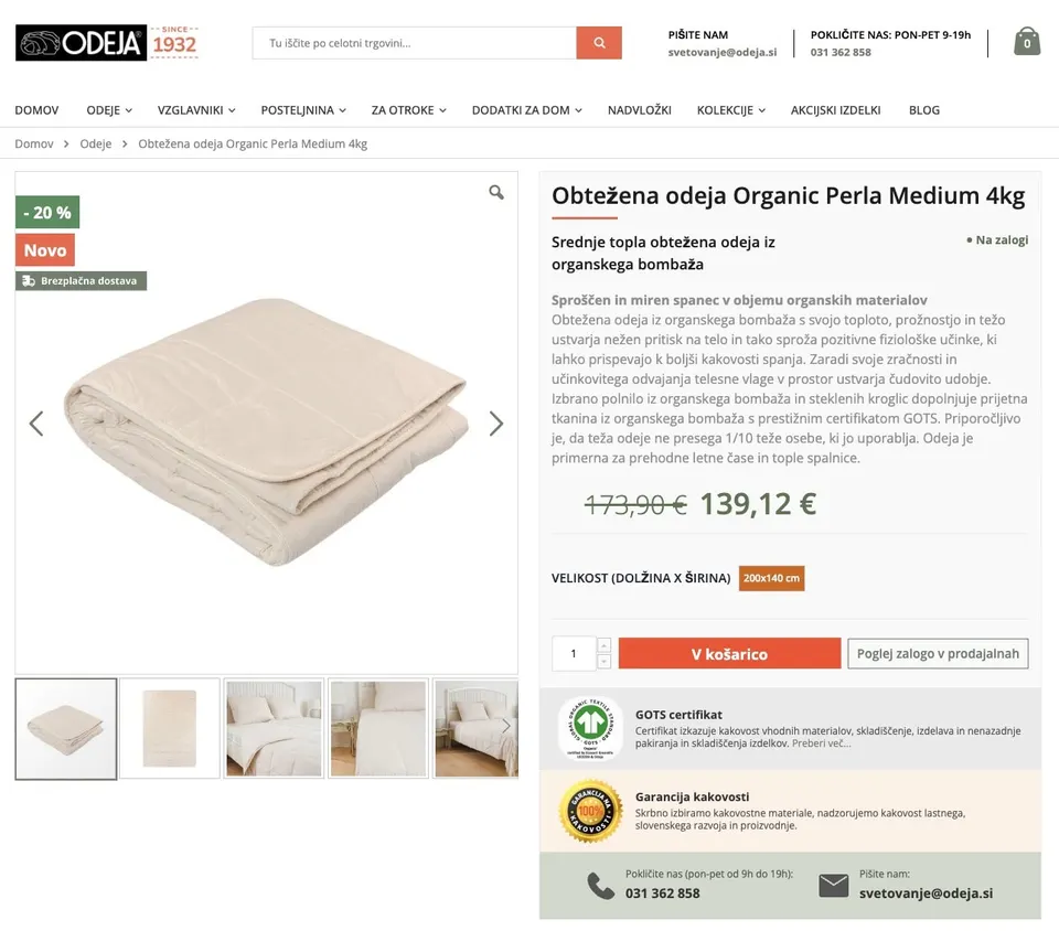 opis izdelka v spletni trgovini