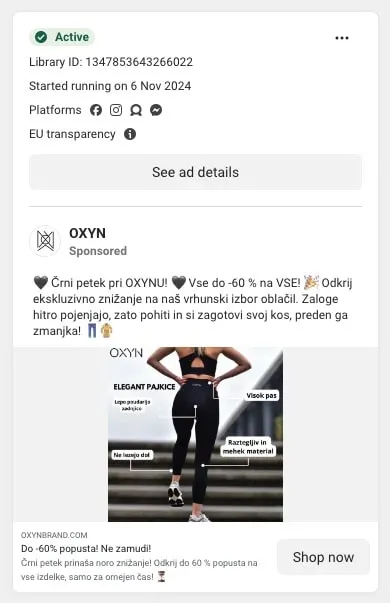 Podorbnosti Facebook oglasa v knjižnici