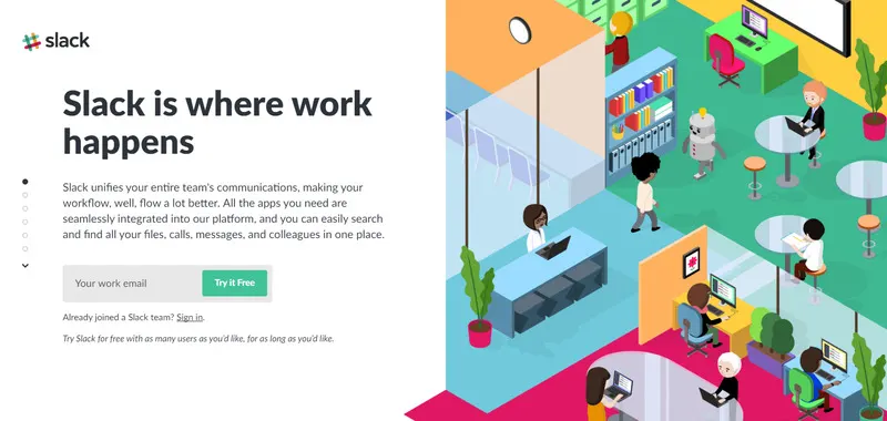 Slack Landing Page