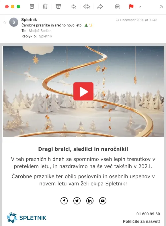 čestitika za novo leto