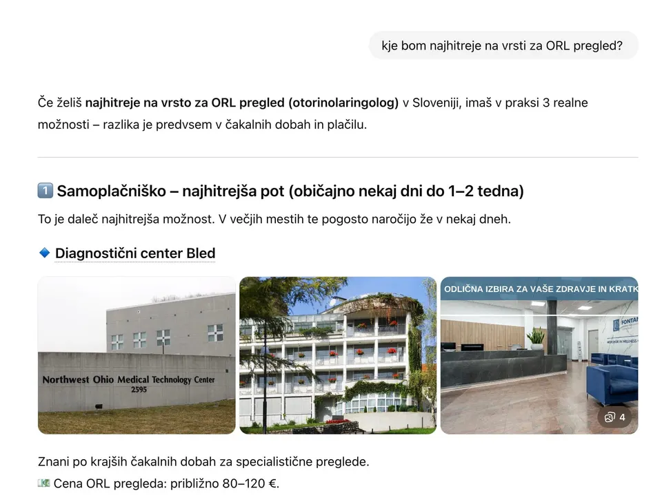 ChatGPT odgovor