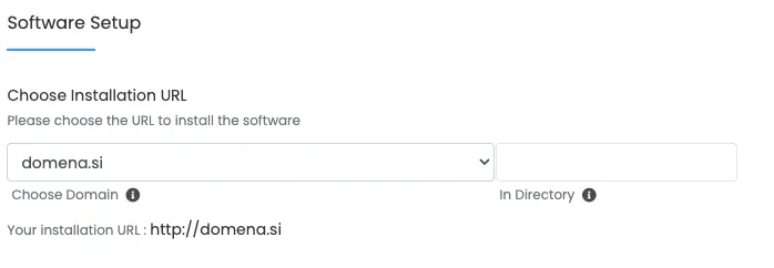 vpis domene cpanel wordpress