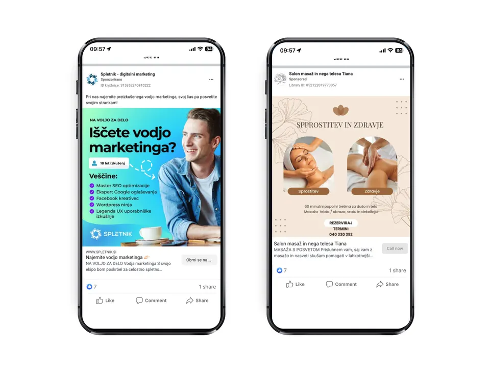 Facebook oglas s sliko