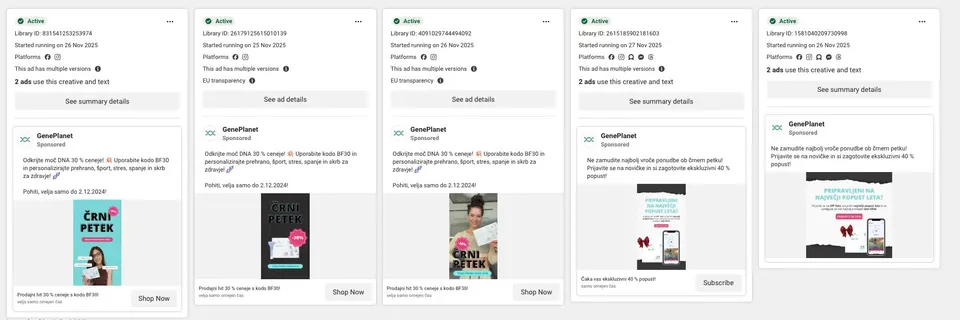 facebook oglasi za genetsko testiranje