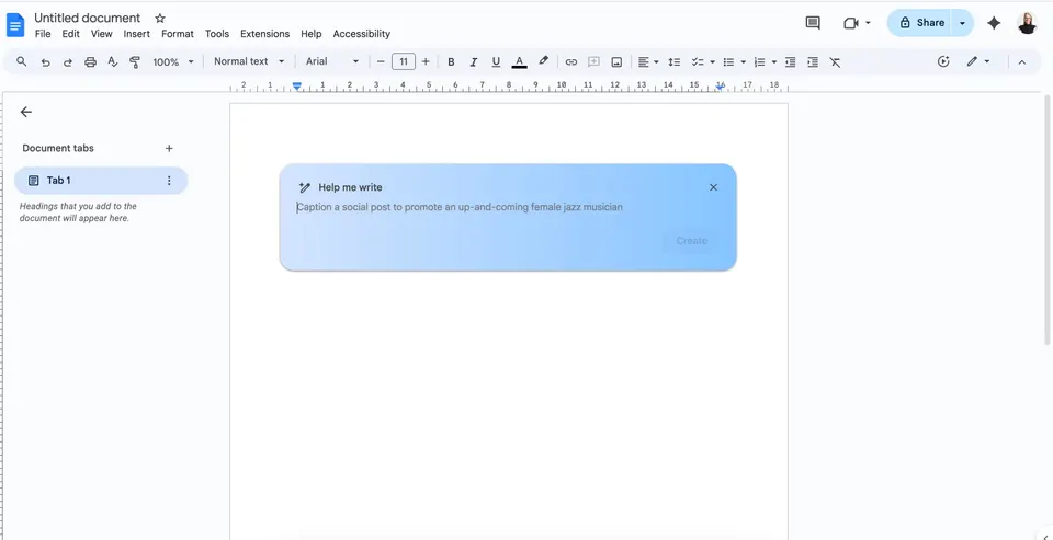 Gemini in Google Docs