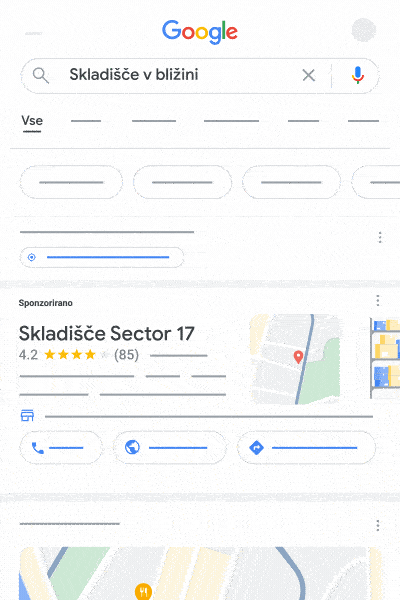 google oglas z zemljevidom