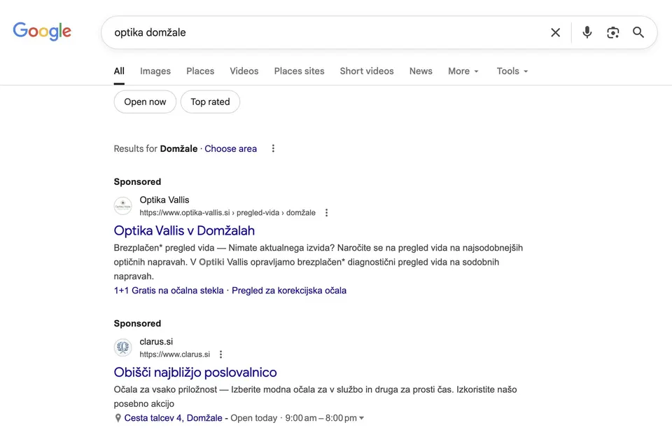 google oglasi iskalno omrežje