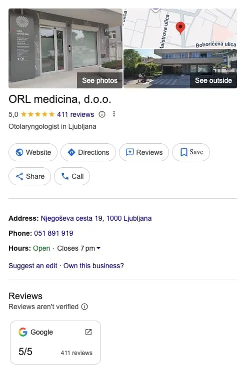 google profil na prvi strani googla
