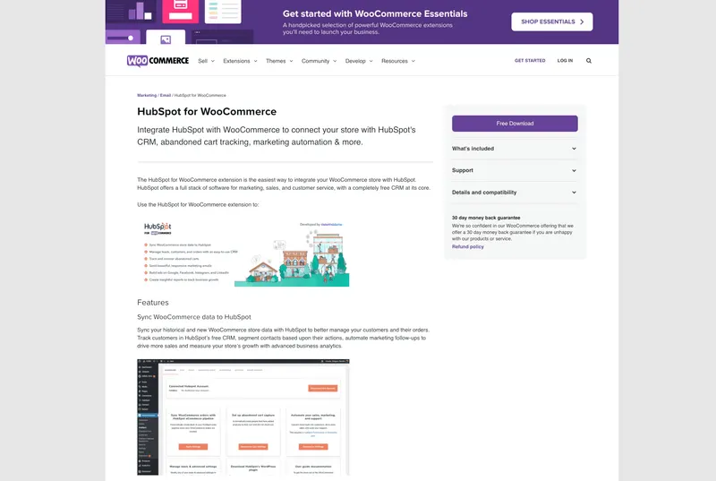 HubSpot CRM namestitev
