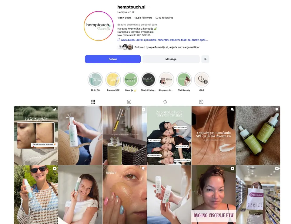 instagram za podjetja