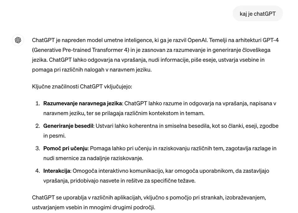 kaj je chatGPT