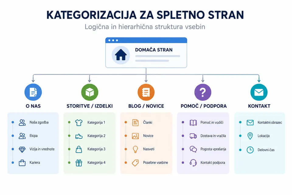 kategorizacija spletne strani