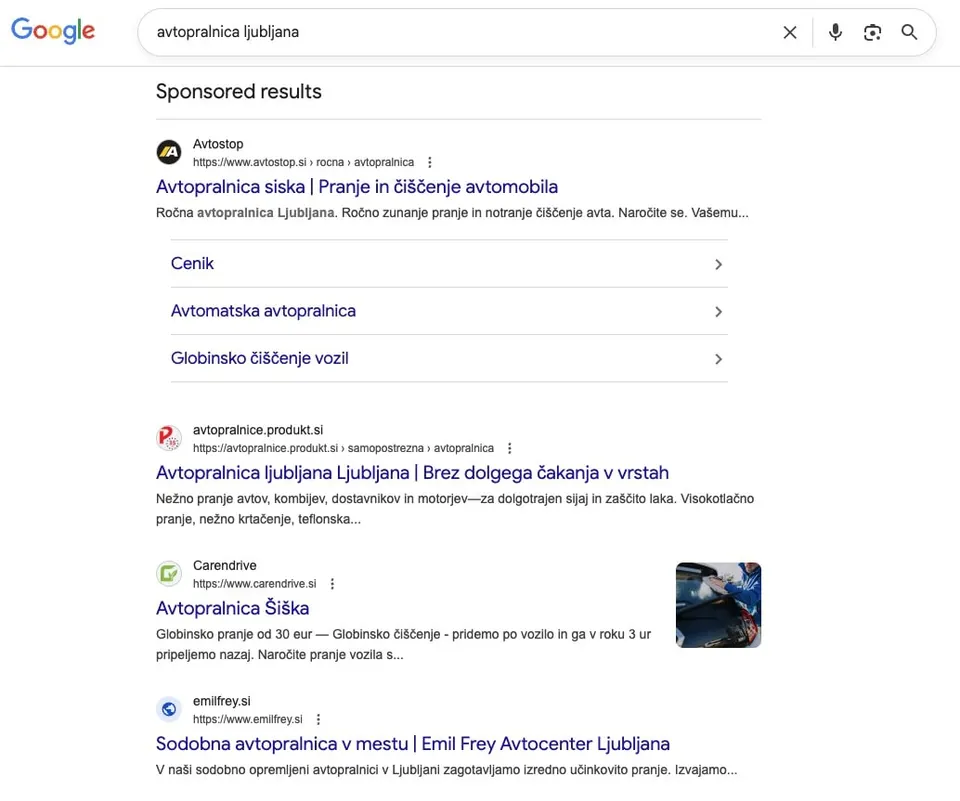 lokalno google oglaševanje 