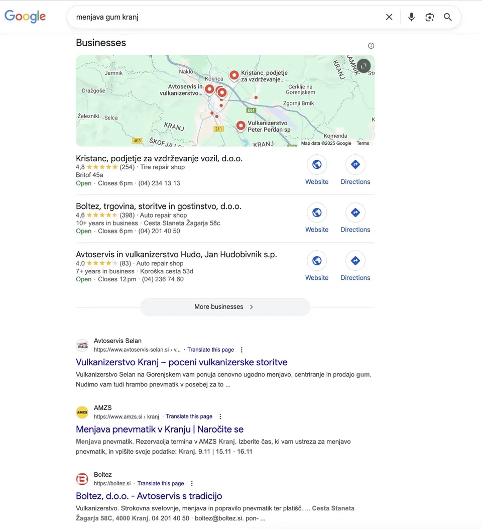 lokalno google oglaševanje 