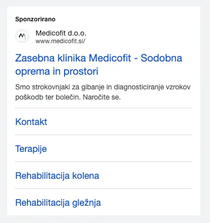 google oglas za medicofit