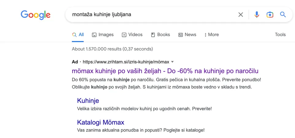Ključne besede za Google oglaševanje