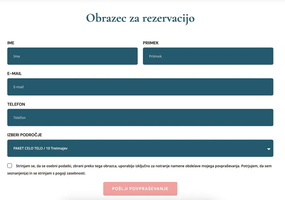 obrazec za povpraševanje klinika