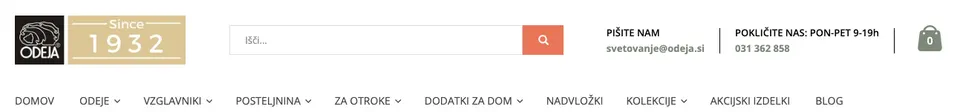 Menijska struktura spletne trgovine