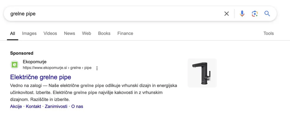 oglaševanje na iskalnem omrežju