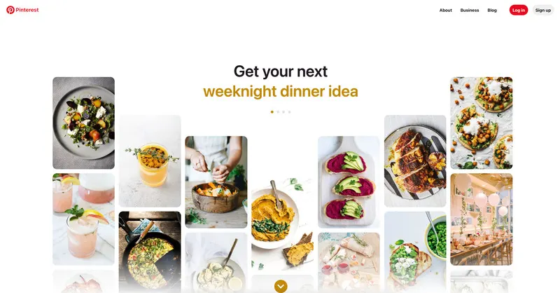 Pinterest pristajalna stran