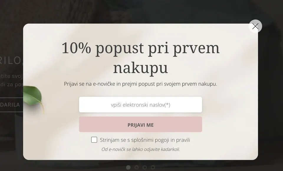 pop up za popust