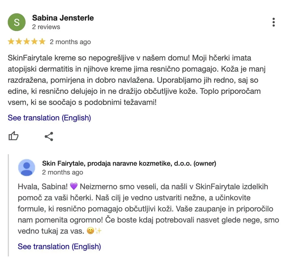 pozitiven komentar stranke - google profil
