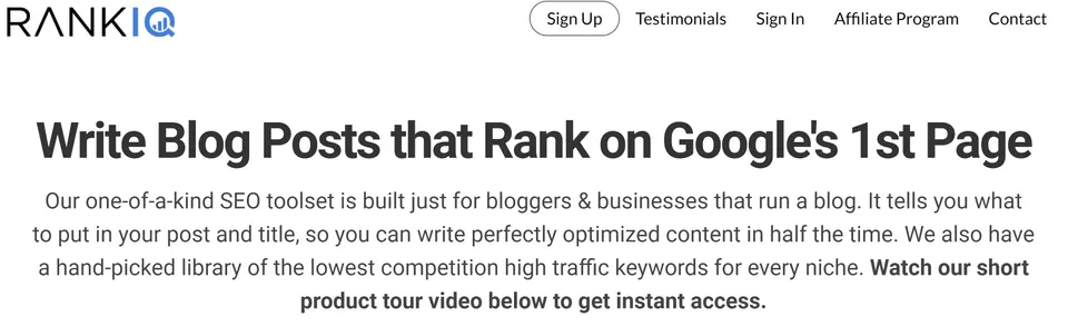 rankiq SEO optimizacija