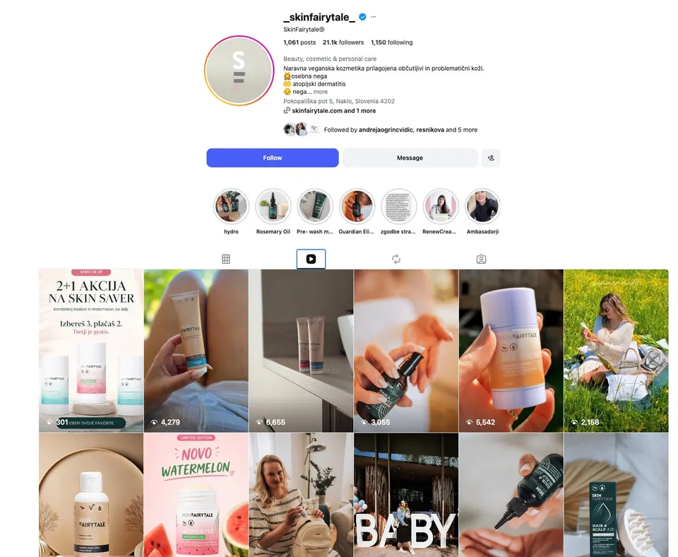 reel instagram objave