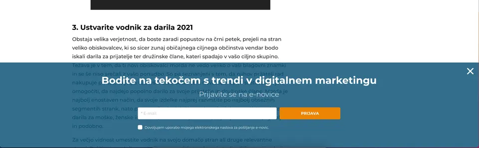 Vse o pop-up sporočilih, slika 5