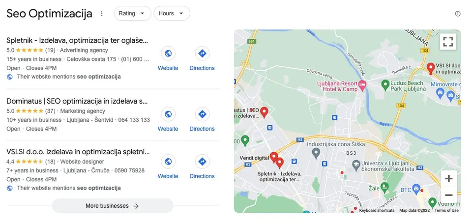 Lokalni SEO – kaj je in kako izboljšati lokalno uvrstitev, slika 5