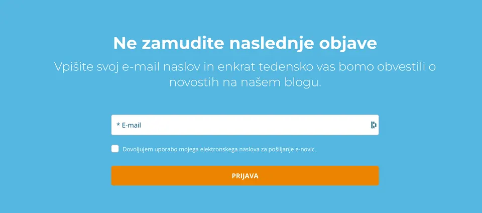 Obrazec za prijavo na e-novice