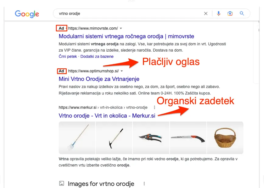 organski zadetek