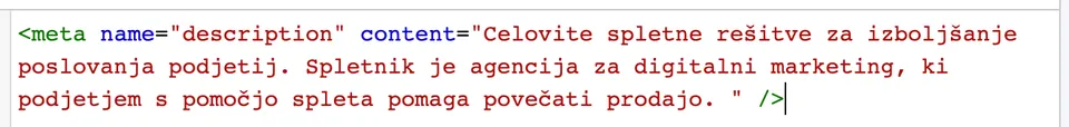 meta opis html koda
