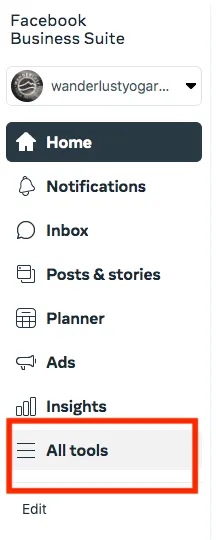 Facebook Business manager - all tools