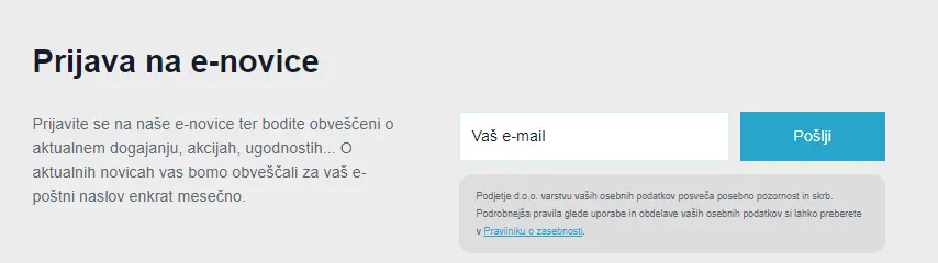 GDPR za pošiljanje e-novic