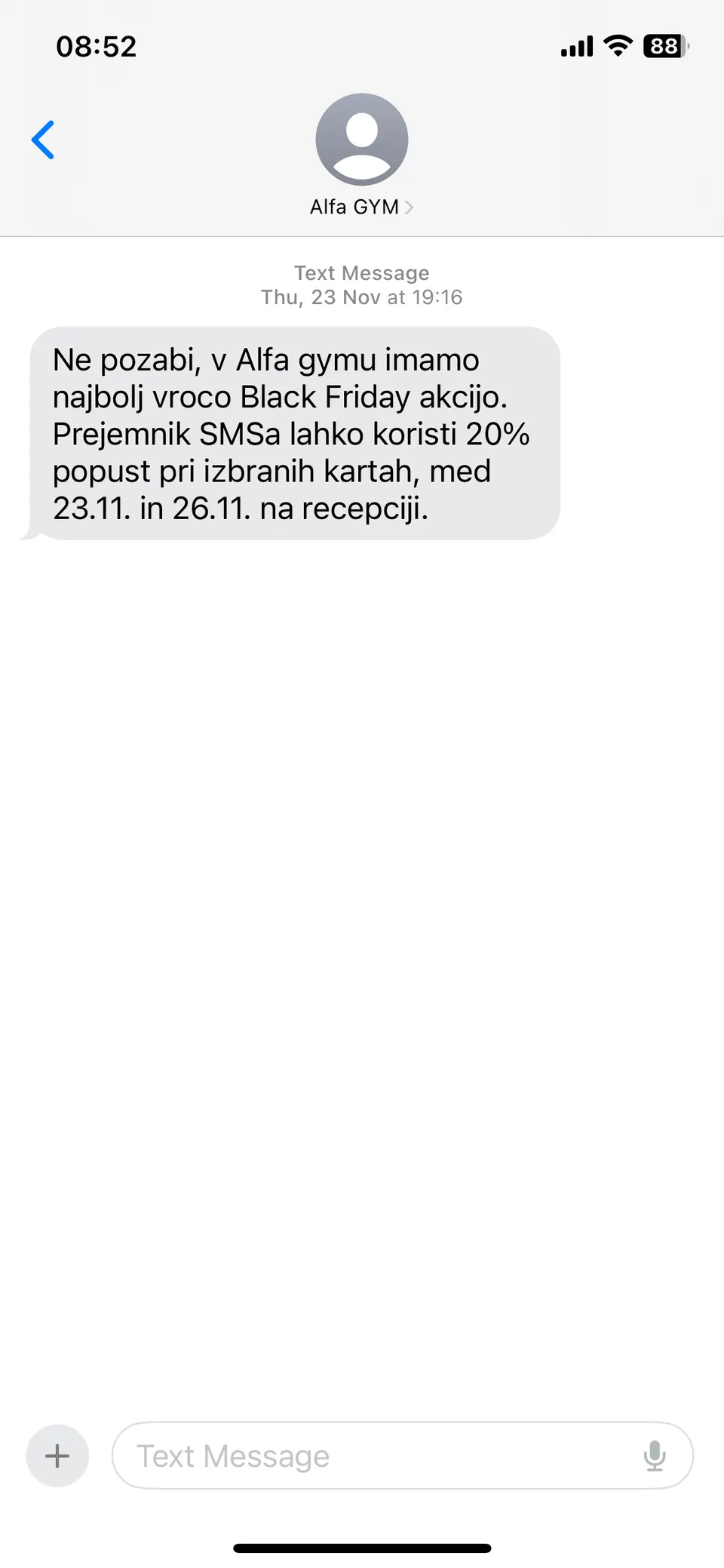 sms s kodo za popust 