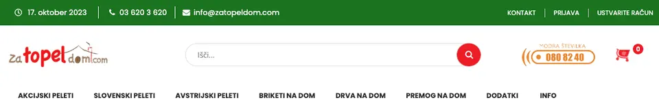 navigacija v spletni trgovini