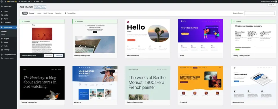 wordpress teme