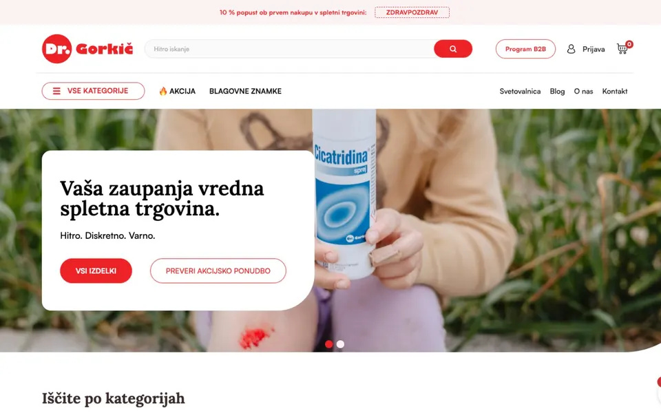 Dr. Gorkič: posnetek spletne strani