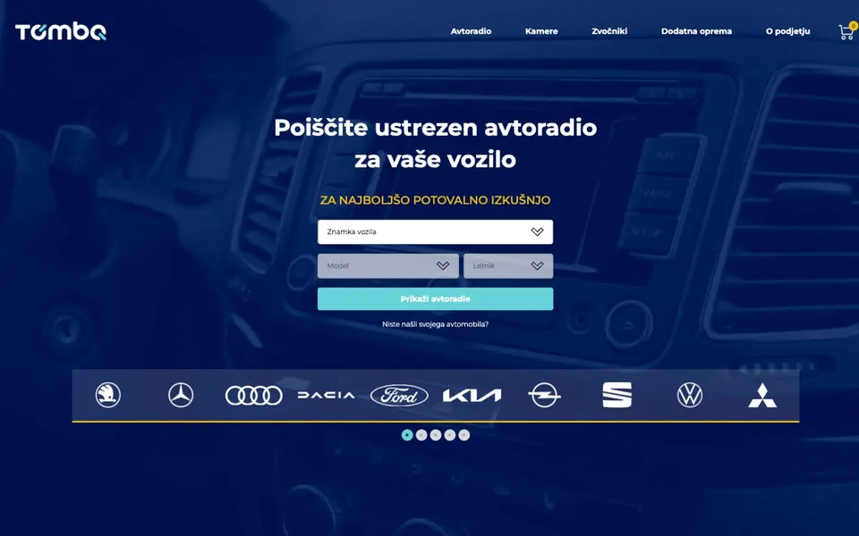 Tomba: posnetek spletne strani