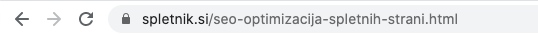 URL naslov je pomemben del optimizacije spletne strani